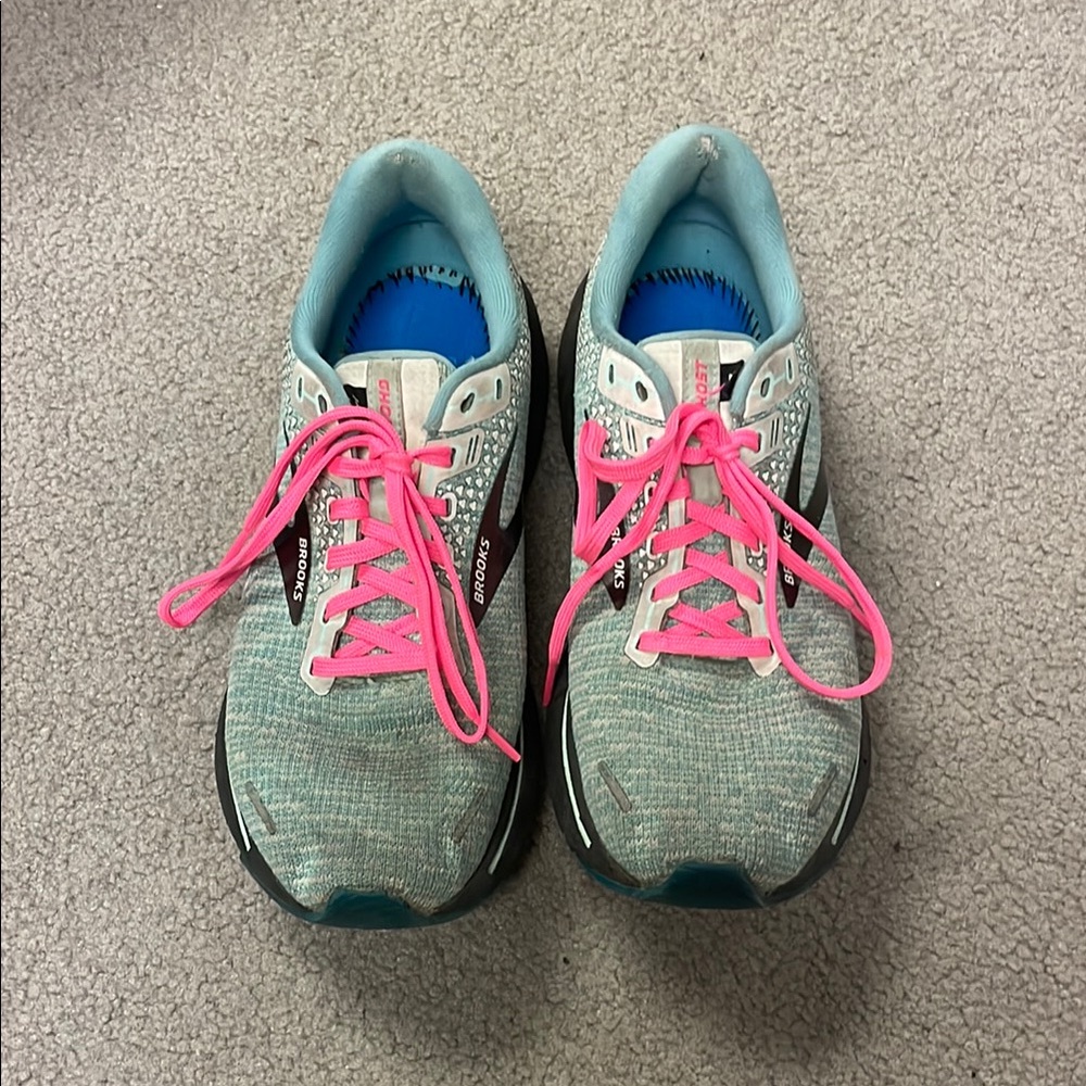 Brooks Ghost 14 Running Shoes Blue Black Athletic Sneakers Gym Women’s size 9.5